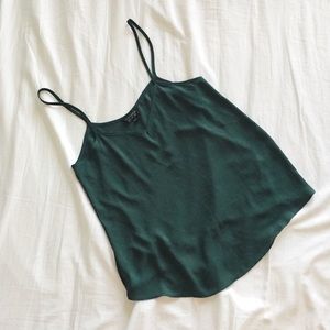 Green Topshop Spag Strap / Tank Top / Camisole